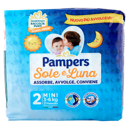 Immagine di PAMPERS SOLE E LUNA 3/6KG TG2 21PZ MINI