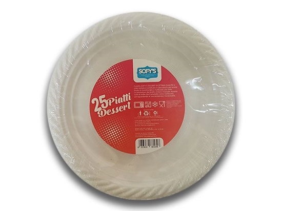 Immagine di SOFYS PIATTI DESSERT 25PZ BIANCHI