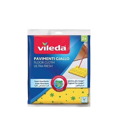 Immagine di VILEDA PANNO PAV. TNT 60X50 GIALLO TUTTOFARE 2PZ ULTRAFRESH
