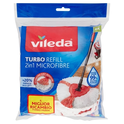 Immagine di VILEDA SUPERMOCIO TURBO SMART RICAMBIO 2IN1 100% MICROFIBRA