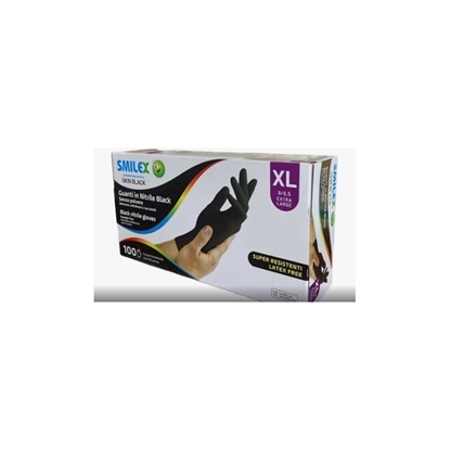 Immagine di SMILEX GUANTI NITRILE SKIN BLACK PRO SENZA POLVERE 100PZ XL