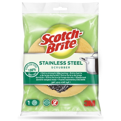 Immagine di SCOTCH BRITE PAGLIETTA METALLICA CON SPUGNA SALVADITA 1PZ