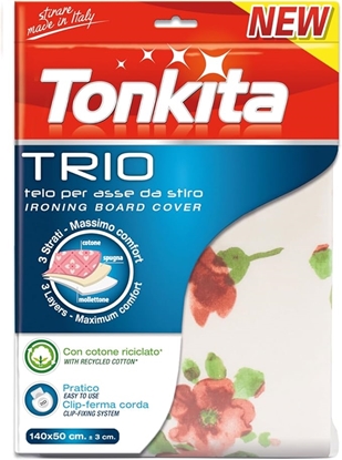 Immagine di TONKITA TRIO COPRI ASSE PER STIRO 140X50CM