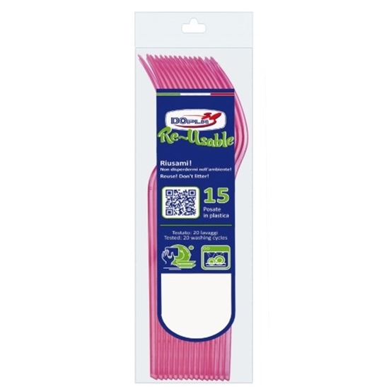 Immagine di DOPLA FORCHETTE COMPACT 15PZ FUCSIA