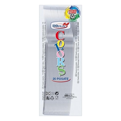 Immagine di DOPLA CUCCHIAI COMPACT 20PZ RIUTILIZZABILI TRASP.