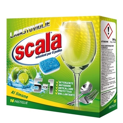 Immagine di SCALA TABS LAVASTOVIGLIE 5IN1 LIMONE 16PZ