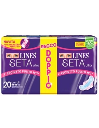 Immagine di LINES SETA ULTRA 20PZ CON ALI PACCO DOPPIO (08001480146044)