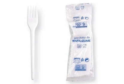 Immagine di BIOCONFSERVICE FORCHETTA 20PZ RIUTILIZZABILE BIANCA