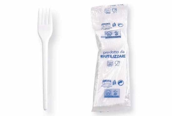 Immagine di BIOCONFSERVICE FORCHETTA 20PZ RIUTILIZZABILE BIANCA