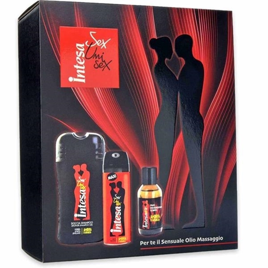 Immagine di INTESA CONF. REGALO (DOCCIASH. 250ML + DEO SPRAY 150ML + OLIO MASSAGGIO 100ML)