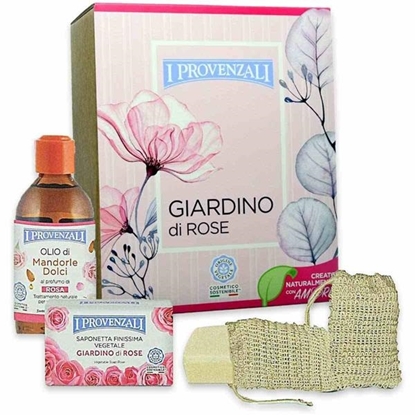 Immagine di I PROVENZALI CONF. REGALO (OLIO CORPO E CAP. 200ML + SAP. VEG. 100GR + GUANTO)