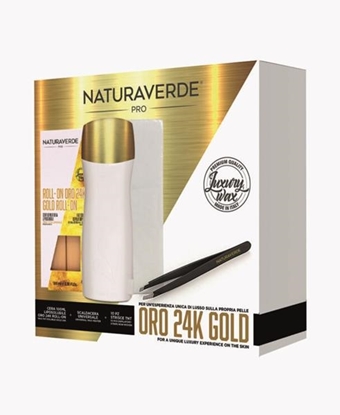 Immagine di NATURA VERDE PRO GOLD GIFT SET (ROLL-ON 100ML+ SCALDACERA GOLD+ 10STRISCE TNT+PI