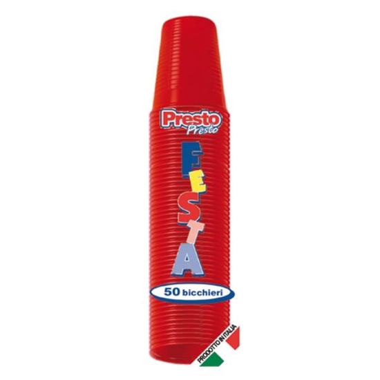 Immagine di IMI PRESTO BICCH. 200CC 50PZ 2,5GR RIUTILIZZABILI ROSSI