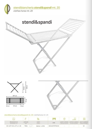 Immagine di DUPLAST STENDI&SPANDI STENDINO 20MT 100% RESINA 207X93CM BIANCO
