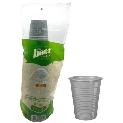 Immagine di THEBEST BICCH. 200CC 50PZ RIUTILIZZABILI ARGENTO