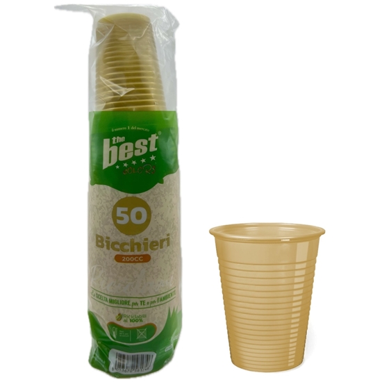 Immagine di THEBEST BICCH. 200CC 50PZ RIUTILIZZABILI ORO