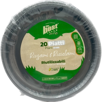 Immagine di THEBEST PIATTI PIANI 20PZ RIUTILIZZABILI ARGENTO