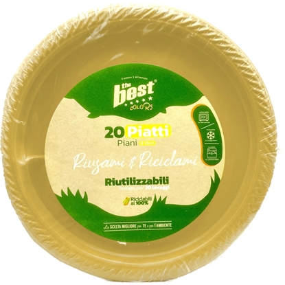 Immagine di THEBEST PIATTI PIANI 20PZ RIUTILIZZABILI ORO