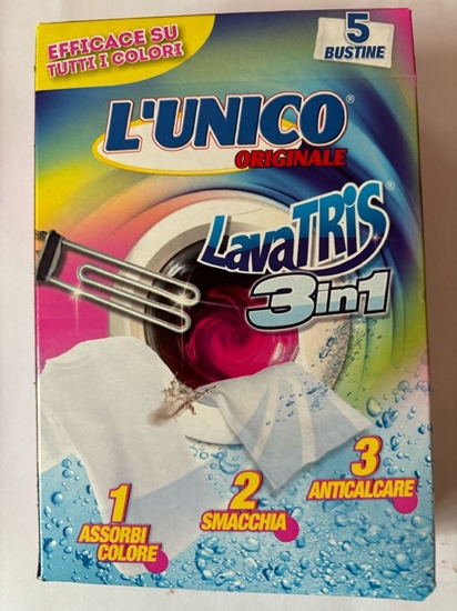 Immagine di UNICO BUSTINE 5PZ LAVATRIS 3in1 ASSORBI COLORE, SMACCHIA, ANTICALCARE