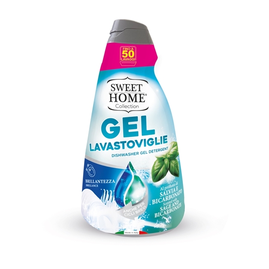 Immagine di SWEET HOME POWER GEL LAVASTOVIGLIE 1LT 50LAV BICARBONATO E SALVIA