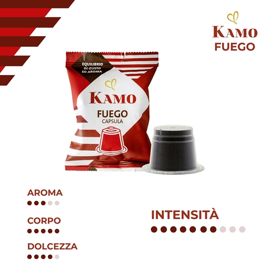 Immagine di KAMO CAPSULE CREMA CAFFE' 50PZ FUEGO EQUILIBRIO DI GUSTO E AROMA