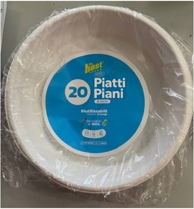Immagine di THEBEST PIATTI PIANI 20PZ RIUTILIZZABILI BIANCHI