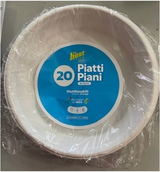Immagine di THEBEST PIATTI PIANI 20PZ RIUTILIZZABILI BIANCHI