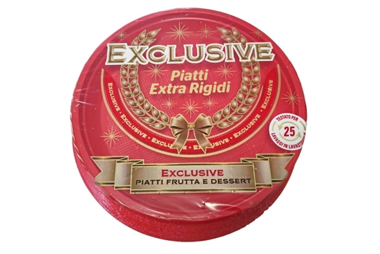 Immagine di EXCLUSIVE PIATTI FRUTTA 25PZ 8GR (200GR A CONFEZIONE) ROSSI