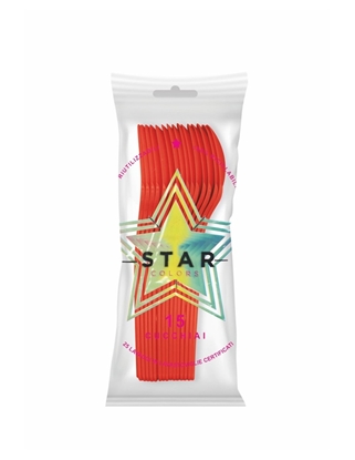 Immagine di STAR CUCCHIAI RIUTILIZZABILI 15PZ ROSSI