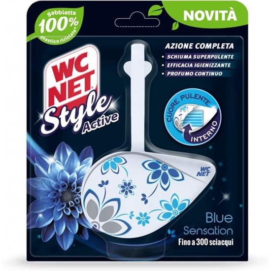 Immagine di WC NET TAV. STYLE 1PZ 36.5GR FIORI BLU