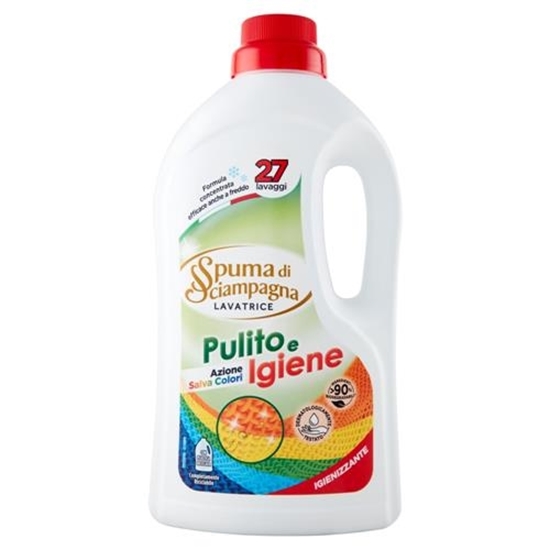 Immagine di SPUMA DI SCIAMPAGNA LAV. LIQ. 27LAV 1,215LT PULITO IGIENE COLOR