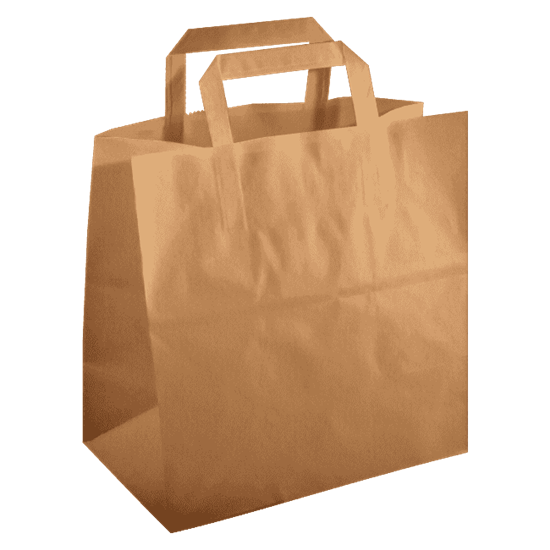 Immagine di ALMAR BUSTE IN CARTA TAKE AWAY AVANA MANICO PIATTO 28+17X29 50PZ