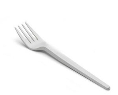 Immagine di ALMAR FORCHETTA RIUTILIZZABILE 100PZ BIANCA 18CMX3,5gr