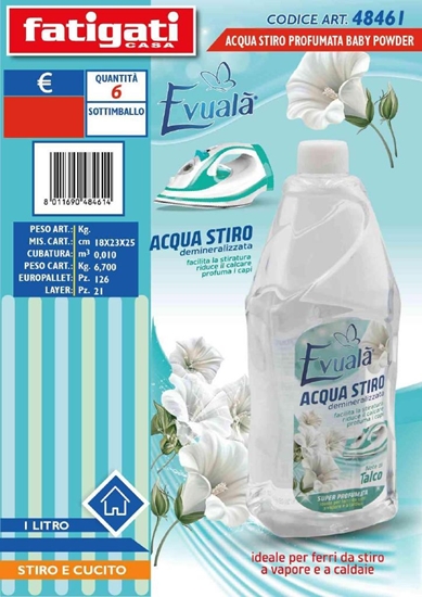 Immagine di FATIGATI EVUALA' ACQUA DA STIRO 1LT PROFUMATA BABY POWDER TALCO