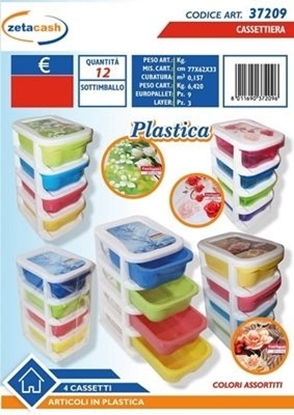 Immagine di FATIGATI CASSETTIERA PLASTICA MULTIUSO 4 CASSETTI COLORATA 20X16X30CM