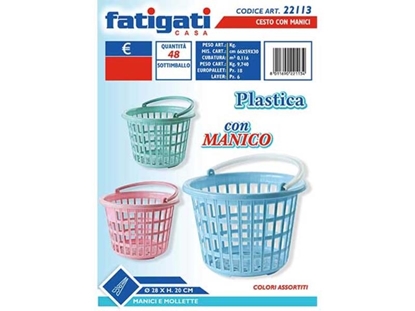 Immagine di FATIGATI CESTINO PLASTICA CON MANICI 28X20CM
