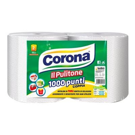Immagine di CORONA EXPERT IL PULITONE BOBINA 2PZ 1000 PUNTI 2V RESISTENTE 2.5KG