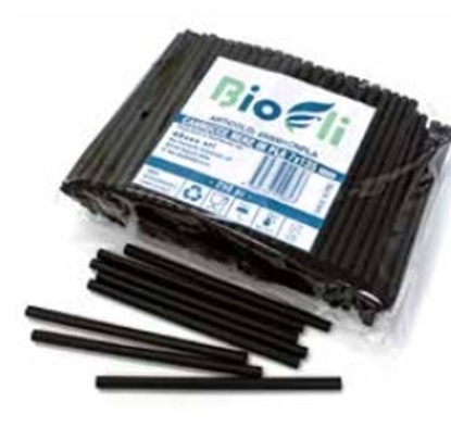 Immagine di BIOALI CANNUCCE PLASTICA 17CM Ø7MM 100PZ NERE (NON IMBUSTATE)