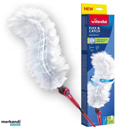 Immagine di VILEDA FLEX&CATCH KIT PIUMINO CATTURAPOLVERE CON MANICO LUNGO + 1 RICAMBIO