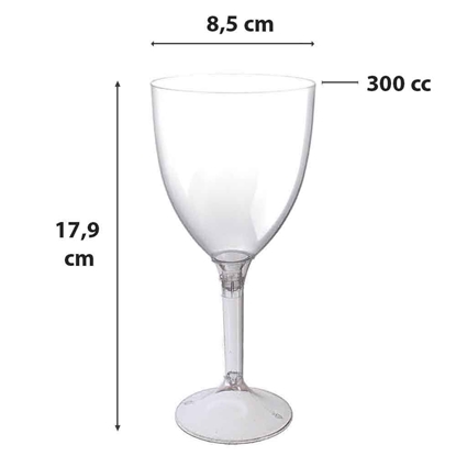 Immagine di GOLDPLAST CALICE VINO 300CC 1PZ TRASP. RIUTILIZZABILE