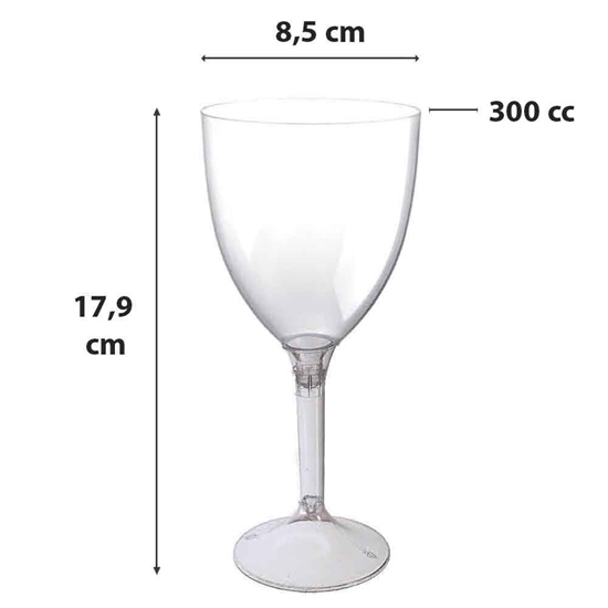 Immagine di GOLDPLAST CALICE VINO 300CC 1PZ TRASP. RIUTILIZZABILE