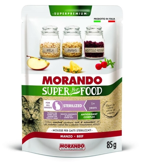 Immagine di MORANDO SUPER GATTO STERILIZED MOUSSE 85GR MANZO