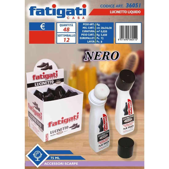Immagine di FATIGATI LUCINETTO LIQUIDO 75ML MARRONE PER SCARPE